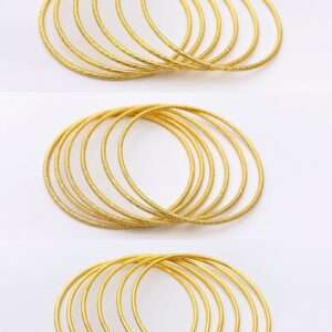 Gold plated casual bangles